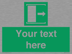 Custom sign safe condition Door slides right to open